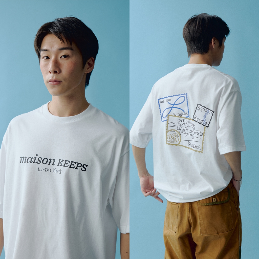 maison KEEPS | The Oversized Stamp Tee | Unisex | เสื้อยืดทรงoversized ลายปริ้นท์ มี 5 Size