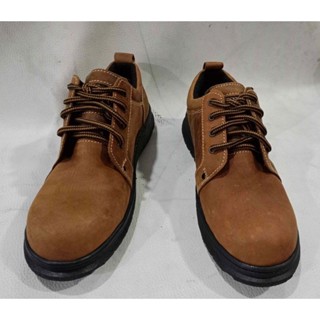 รองเท้าเซฟตี้หนังแท้ สีน้ำตาล