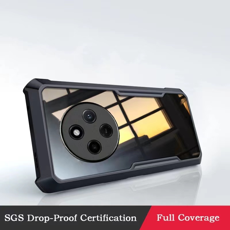 Poco C75/redmi 14Cตรงรุ่น(พร้อมส่งในไทย)เคสกันกระแทกขอบสีหลังใสXiaomi Redmi 14C