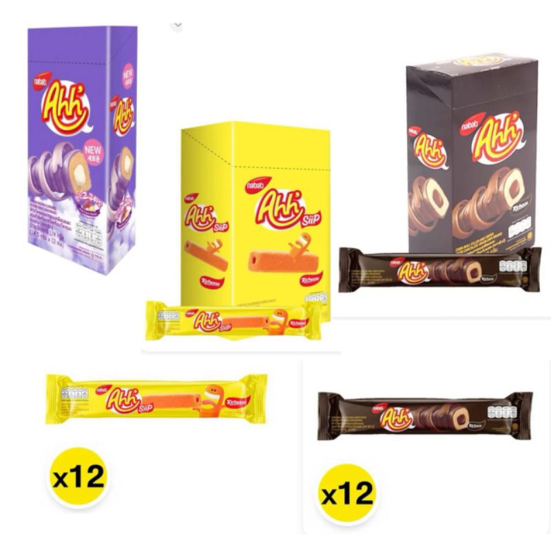 #ขนม Ahh' ข้าวโพดอบกรอบเคลือบและสอดไส้ชีส ตราอ๊ะห์ 16กรัม 12ซอง