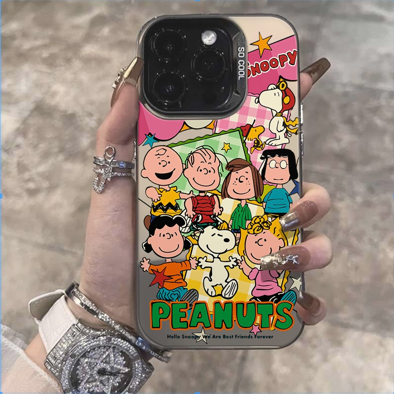 จัดส่งทันที เคสไอโฟน11 12 13 14 15 16 Pro Max Charlie Snoopy Family กันกระแทก Case For iPhone 13PM,16PM,15PM,XS,7+ 8P