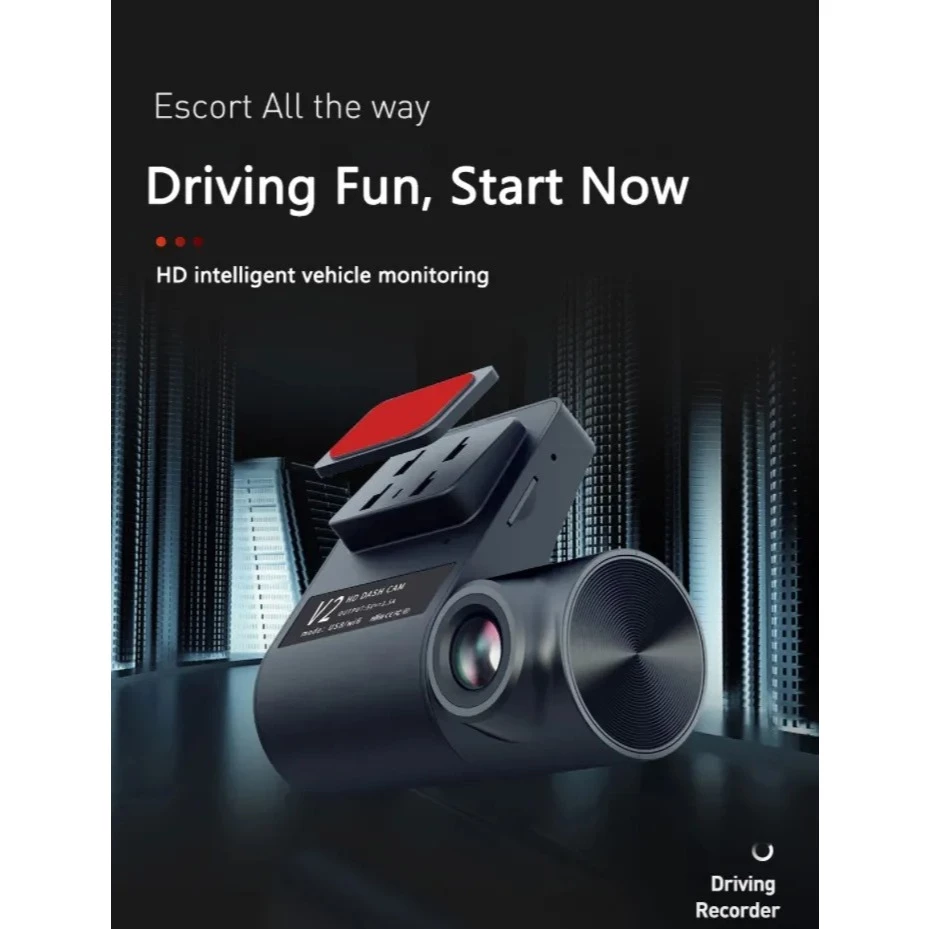【ใหม่!】กล้องติดรถยนต์ V2 WiFi Dash CAM 1080p ดูผ่าน App มุมกว้าง 150องศา กล้องันทึกวิดีโอ DVR dashcam thumbnail 6