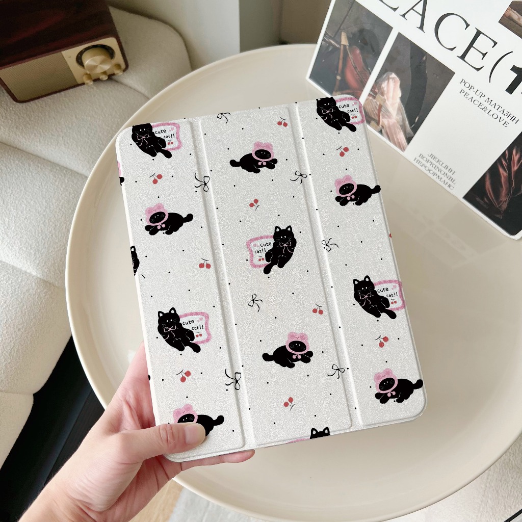 🚀จัดส่งทันที🚀เคสไอแพด ลูกแมว Gen11 Pro11 2024 Air8/7 Air7 11 Air6 11 เชอร์รี่ เคสipad Gen6/5 mini7