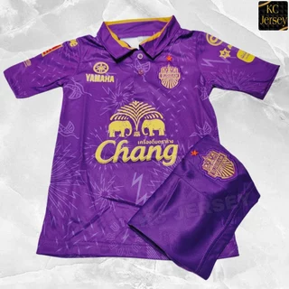 ชุดกีฬาเด็ก ทีม บุรีรัมย์ รุ่นใหม่ล่าสุด ปี 2025 ครบชุดเสื้อพร้อมกางเกง มีไซส์ 14-30