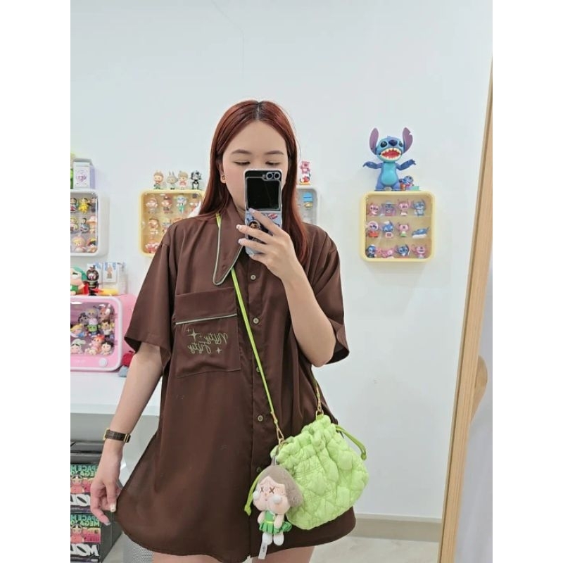 พร้อมส่ง Pabo shirt เสื้อเชิ้ตผู้หญิง คอปกบันนี่ ผ้านิ่ม อก48นิ้ว - รูปที่ 7