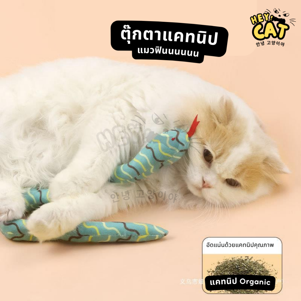 Heycat ตุ๊กตาแคทนิป ตุ๊กตางู ตุ๊กตาแมว ของเล่นแมว สอดไส้แคทนิปเพิ่มความฟิน ลดความเครียด
