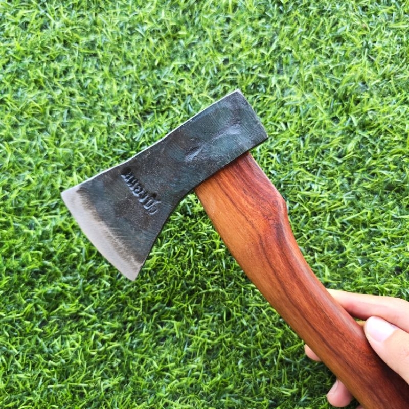 ขวานหนองบัวจิ๋ว พร้อมด้ามไม้ประดู่ ตอกลิ่มแล้วพร้อมใช้งาน ตัดไม้ ฟันต้นไม้ - รูปที่ 2