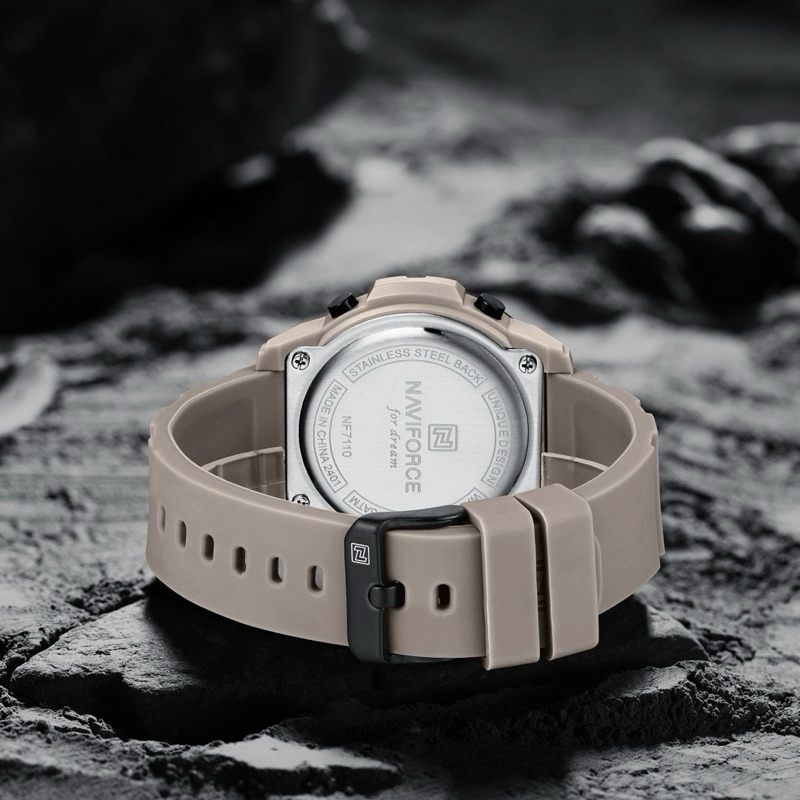 นาฬิกาข้อมือผู้ชาย Naviforce NF7110 สายรับเบอร์ หน้าปัด46MM กันน้ำ30M ของแท้100% ประกันศูนย์ไทย1ปี