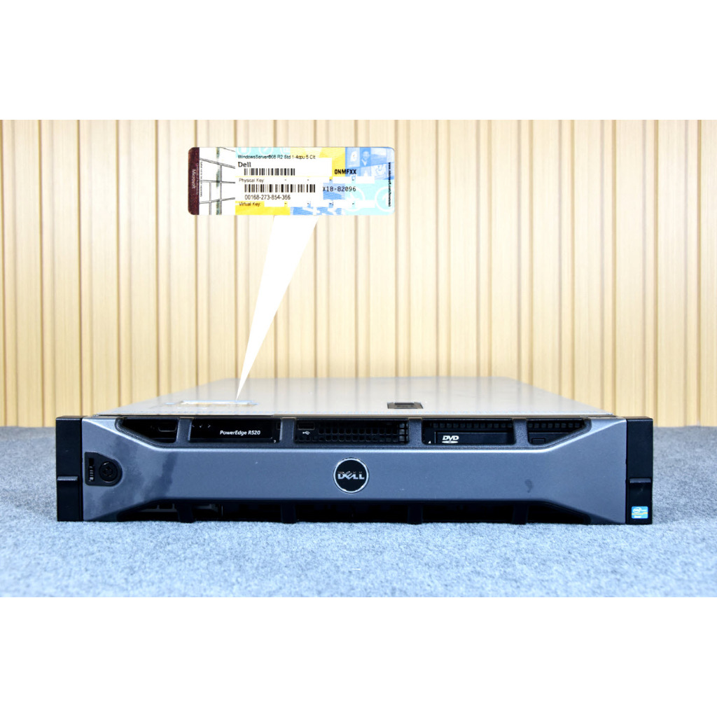 Dell PowerEdge R520 มือสอง E5-2450 8Core 16Threads RAM32GB HDD2x3TB รับประกันสินค้า 1 ปีทุกชิ้นส่วน