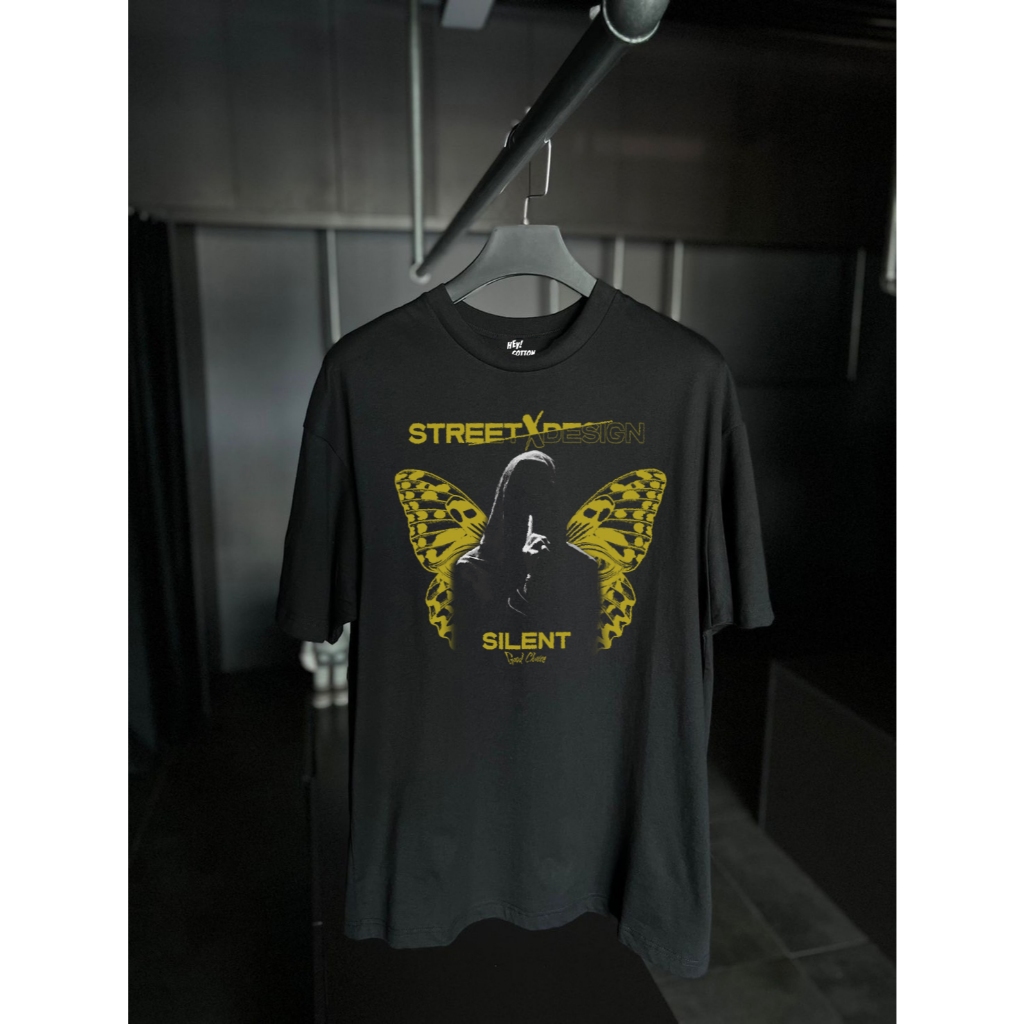 (พร้อมส่ง) เสื้อยืด  SILENT   ผ้าCotton 100% [H054]