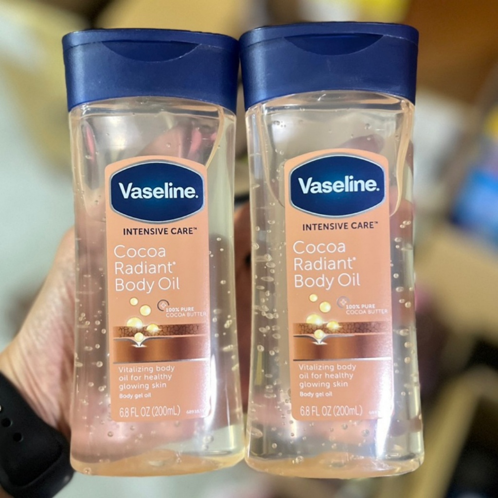 Vaseline VITAMIN B3 Body Oil 200ml Rose Plant Essence Body Lotion Moist