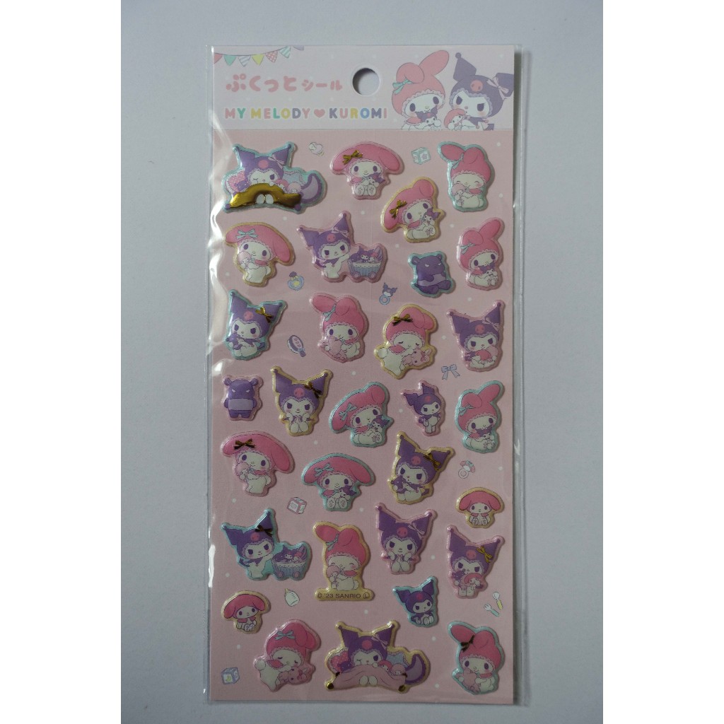 Sanrio สติ๊กเกอร์นูน มายเมโลดี้ & คุโรมิ Daiso