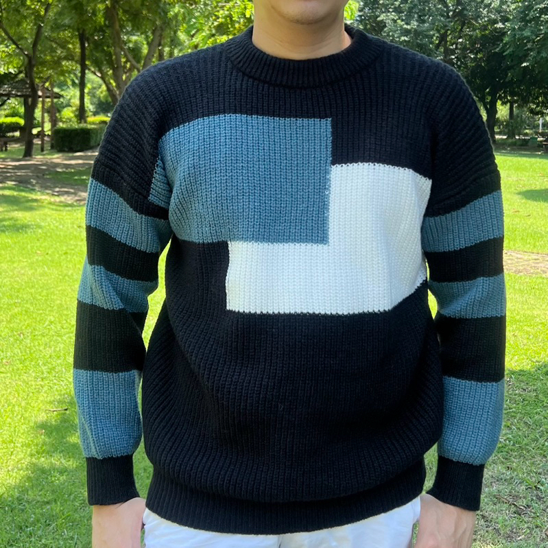 เสื้อไหมพรมแขนยาว รุ่น Square