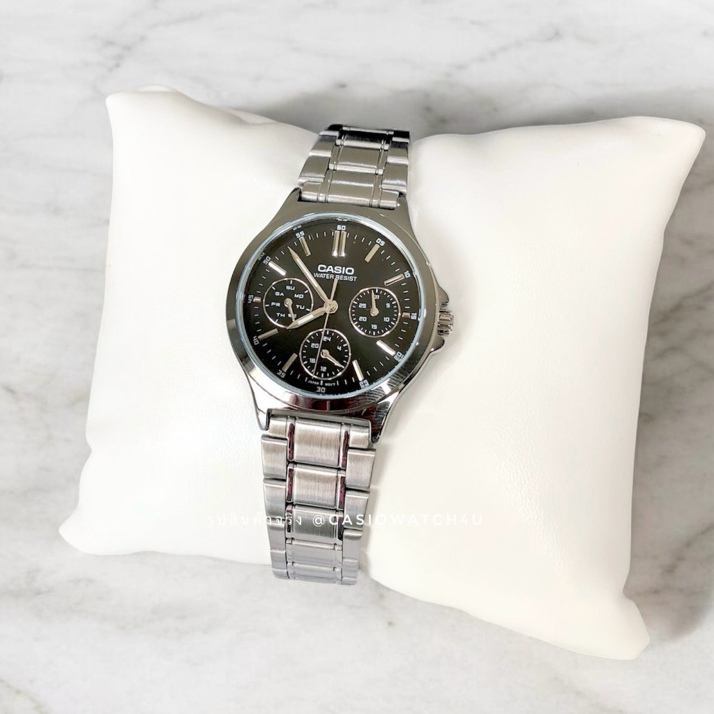 CASIO นาฬิกาข้อมือผู้หญิง รุ่น LTP-V300D-1A / LTP-V300D / LTP-V300 รับประกันศูนย์เซ็นทรัล cmg