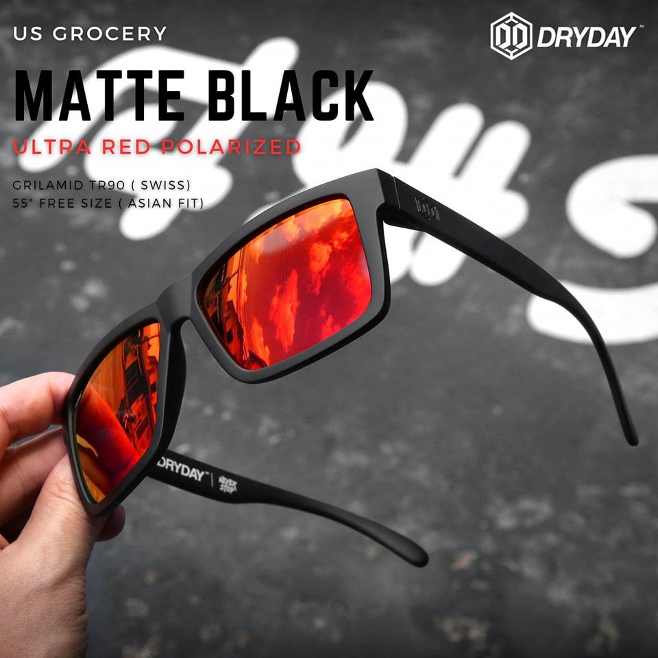 DRYDAY MATTE BLACK - RED POLA