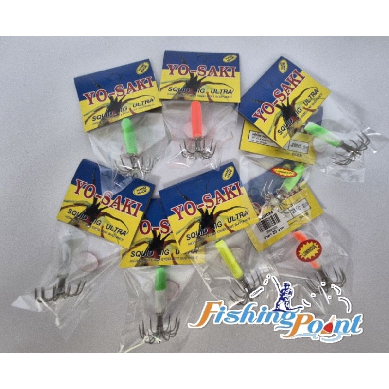 จิ๊กพันเอ็น/จุ๊บตกหมึก JMC20 หนักประมาณ 20 กรัมและ 35 กรัม(เรืองแสง)