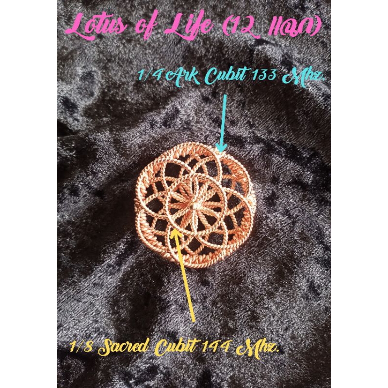 จี้ห้อยคอพร้อมสร้อยคอ Lotus of Life (12 แฉก) คลื่น 133, 144 Mhz.