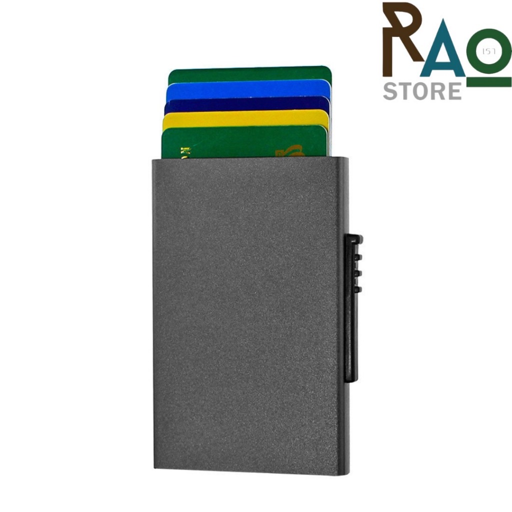 RAO Store พร้อมส่ง กระเป๋าใส่บัตรเครดิตรุ่นslimรุ่นที่2 กล่องเก็บบัตรได้5-6ใบ เป๋าใส่บัตร กระเป๋าสตางค์ผู้ชาย