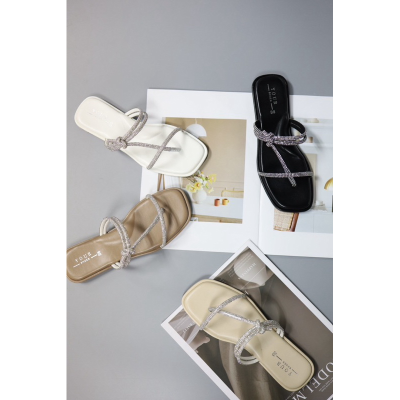 YOURSHOES M39 / รองเท้าแตะสุขภาพ รองเท้าแตะสายเพชร รองเท้าแตะนิ่มๆ