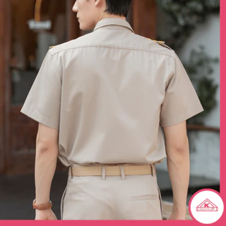 ชุดข้าราชการกากีชาย คอเชิ้ตแขนสั้น+กางเกง(ขายแยกชิ้น)