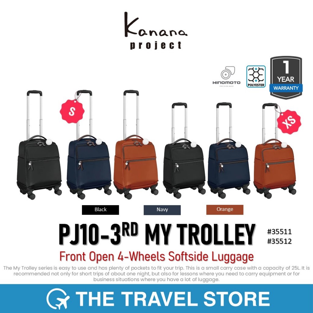 Kanana Project PJ10-3rd MY TROLLEY Front Open 4-Wheels Softside Luggage กระเป๋าเดินทางล้อลาก แบบผ้า