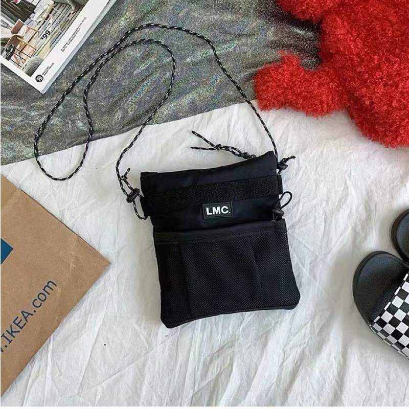 B-421🔥LMC กระเป๋าสะพายข้าง เกาหลีตาข่าย Messenger โทรศัพท์มือถืะเป๋าน้ำหนักเบากระเป๋ากีฬา