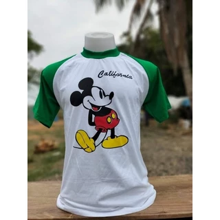 เสื้อยืดผ้าบางแขนสโลป ลายมิค