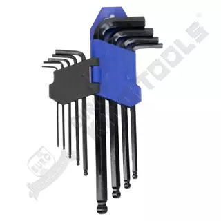 NP-487 KINGTOOL หกเหลี่ยมเหล็กแข็งเกรด (CR-V) 9 ตัว/ชุด แท้ มาตรฐานเยอรมัน