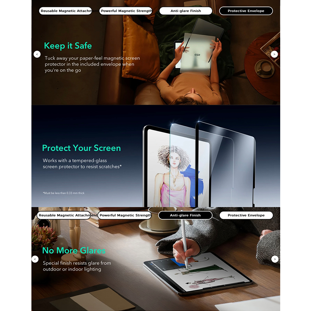 ESR ฟิล์มหน้าจอสำหรับ iPad Air 11