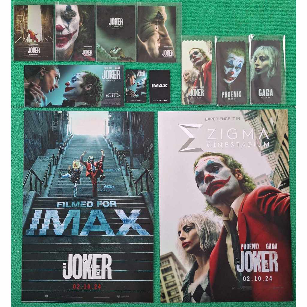 จากหนัง JOKER2 โปสเตอร์ ขนาด13x19นิ้ว ของ IMAX และ SF บัตรสะสม IMAX สตื๊กเกอร์ การ์ดวิบวับ โปสการ์ด สวยน่าสะสม