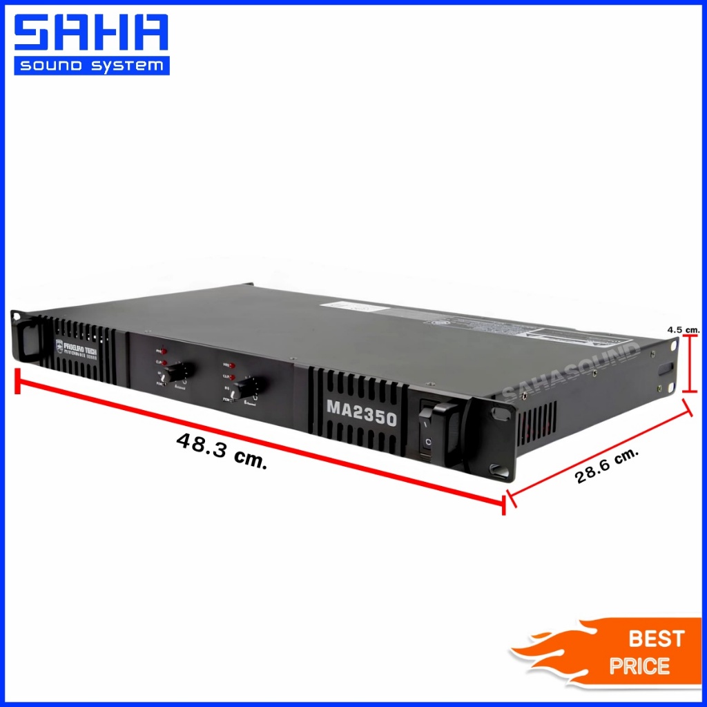 PRO EUROTECH MA2350 POWERAMP (คลาส TD) เพาเวอร์แอมป์ แอมป์ขยายเสียง (1U) sahasound - สหซาวด์