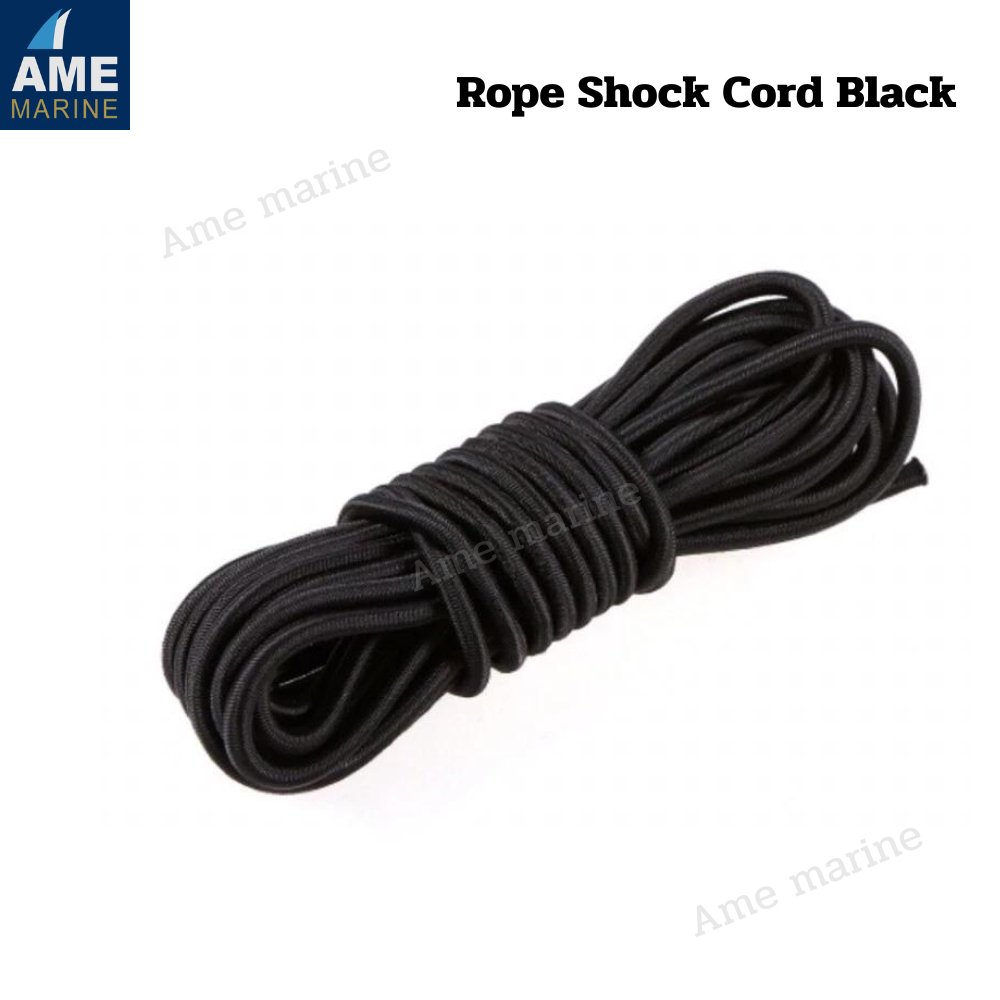 Rope เชื่อกสีดำ เชือกยางยืด เส้นกลม Rope Shock Cord Black เชือกยืด สีดำ (ราคาขายต่อเมตร ตัดเป็นเมตร) สินค้าตัดแล้วไม่รับ