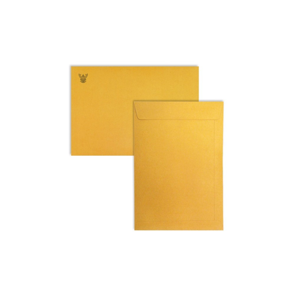 ซองเอกสารสีน้ำตาล ซองไปรษณีย์ A4 ขนาด 9x12.75 นิ้ว (1โหล=12ซอง)-สินค้าเกรทA ไม่ขยายข้าง มีครุฑ