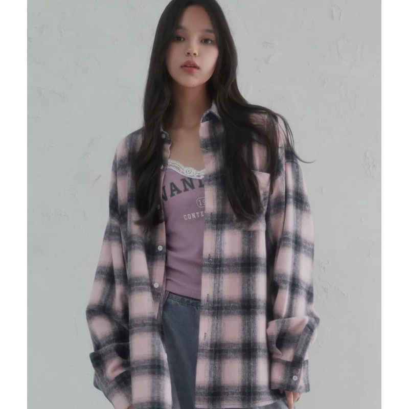 พรี/พร้อมส่ง Avandress Peter Check Shirt