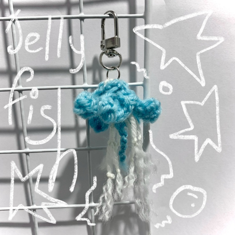 * 🫧•🌟. Jellyfish keychain ‘ 🪼.🫧•