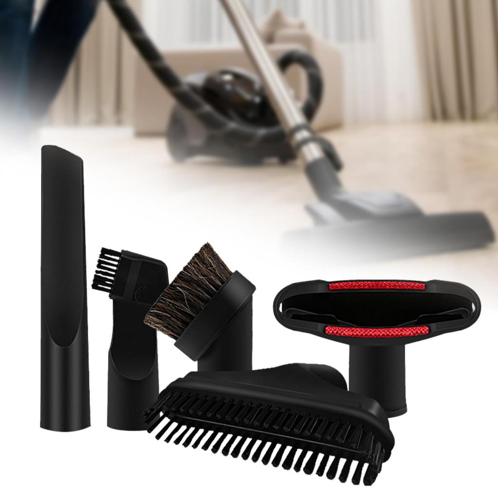แปรงทำความสะอาด 5 อิน 1 สำหรับเครื่องดูดฝุ่น ชุดหัวแปรงเครื่องดูดฝุ่นสำหรับทำความสะอาดชั้นร่องในบ้านขนาด32มม.35มม.