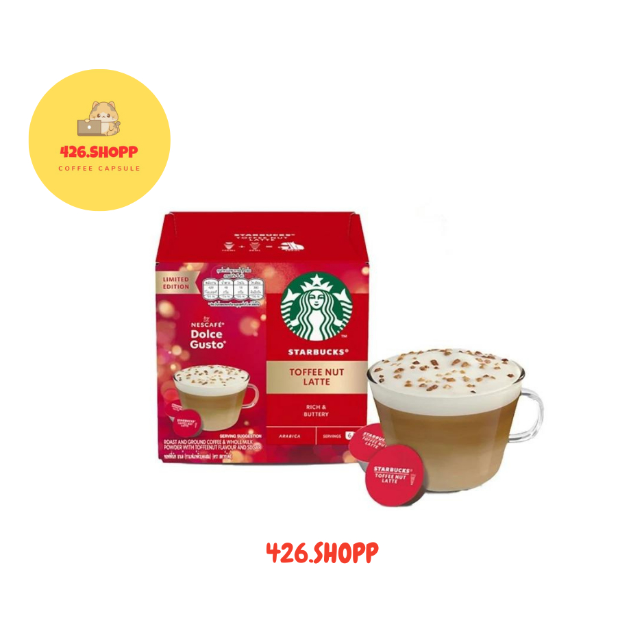 [EXP 05/2026] STARBUCKS BY NESCAFE DOLCE GUSTO แคปซูลกาแฟ TOFFEE NUT LATTE