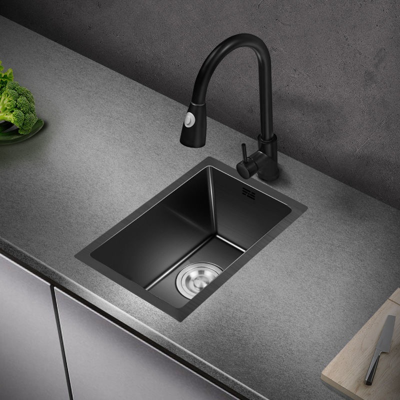 SUS304ซิงค์ล้างจาน ซิงค์ล้างจานสแตนเลส อ่างล้างจานสแตนเลส 304 สีดำblack stainless steel sink