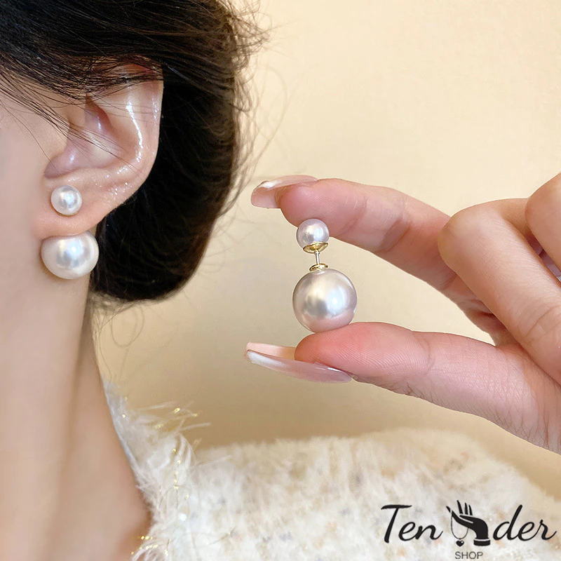 COD-ส่งเร็วจากไทย🎀1บาทต่างหูสตั๊ดมุก สีขาว เรียบง่าย สไตล์เกาหลี สำหรับผู้หญิง เครื่องประดับแฟชั่น-Tender