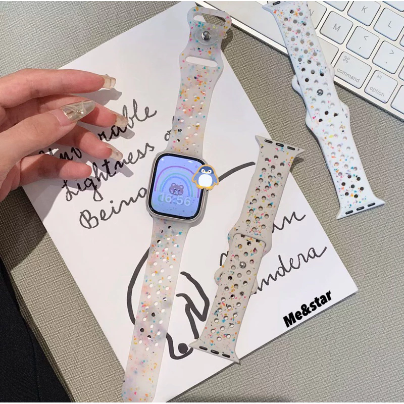 สายท้อปปิ้ง สายนาฬิกา สำหรับ smart watch 11 10 9 8 ultra7/6/5/4 ขนาด 45/49/44/41mm สาย iWatch สายสําหรับแอปเปิ้ลวอช