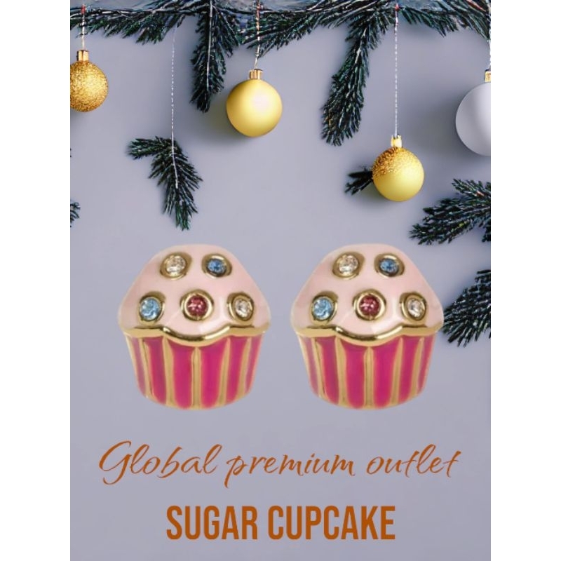 ต่างหู คัพเค้ก Sugar Rush Cupcake Stud Earrings, Pink Multi