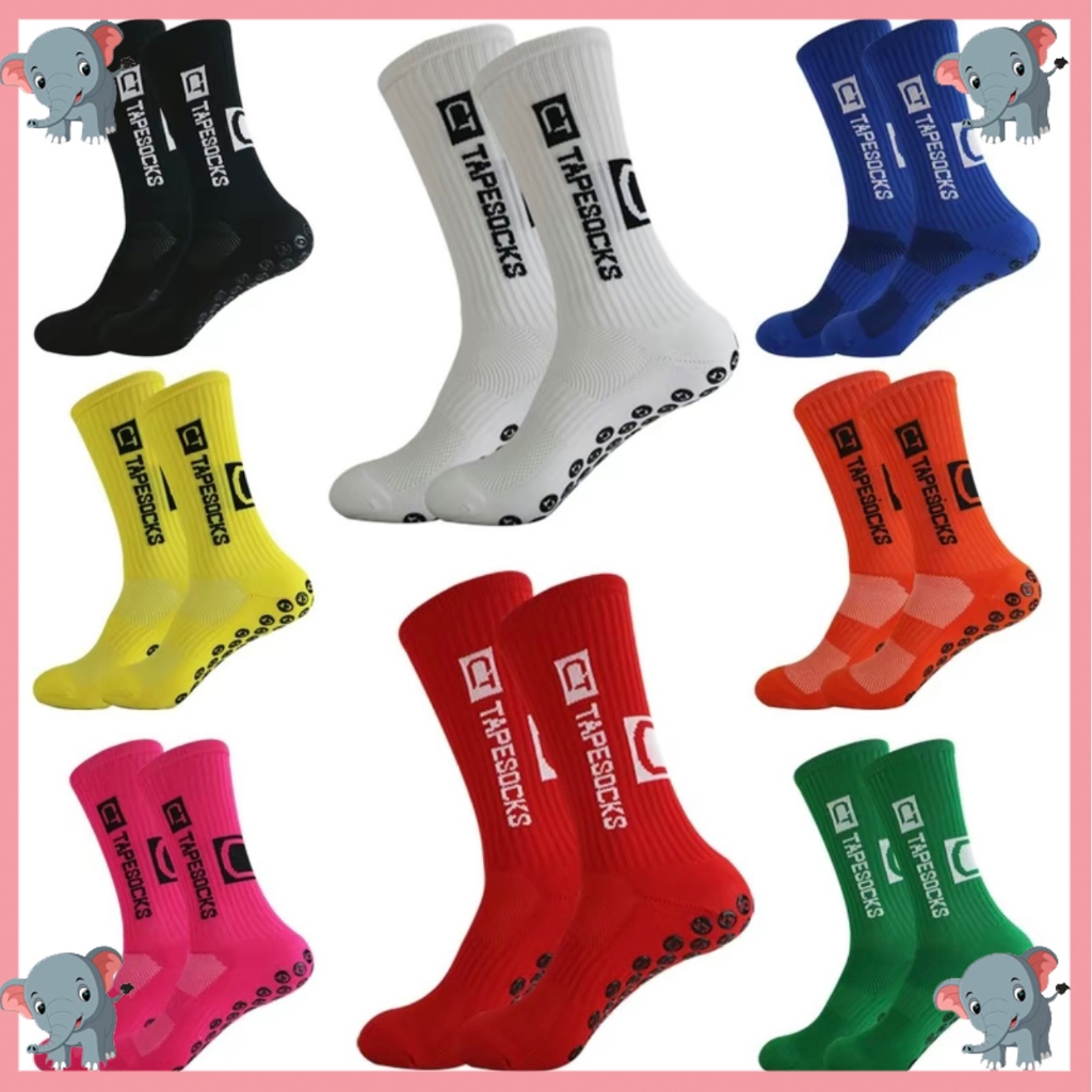 TAPESOCKS - 12คู่ ถุงเท้าฟุตบอลกันลื่น กีฬา วิ่ง ปั่นจักรยาน 38-46 ถุงเท้าตัดข้อเจแฟมยูไนเต็ด ถุงเท้าฟุตซอลเด็กผู้ชาย