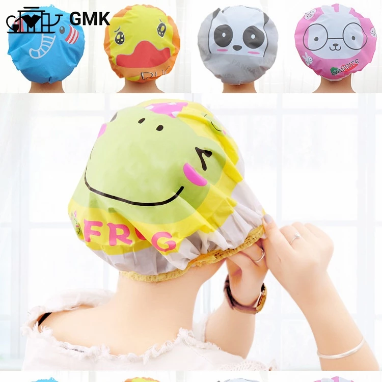 หมวกอาบน้ำ หมวกคลุมผม กันน้ำ การ์ตูน น่ารัก มีหลากหลายแบบให้เลือกค่ะ สินค้าพร้อมส่งG2874