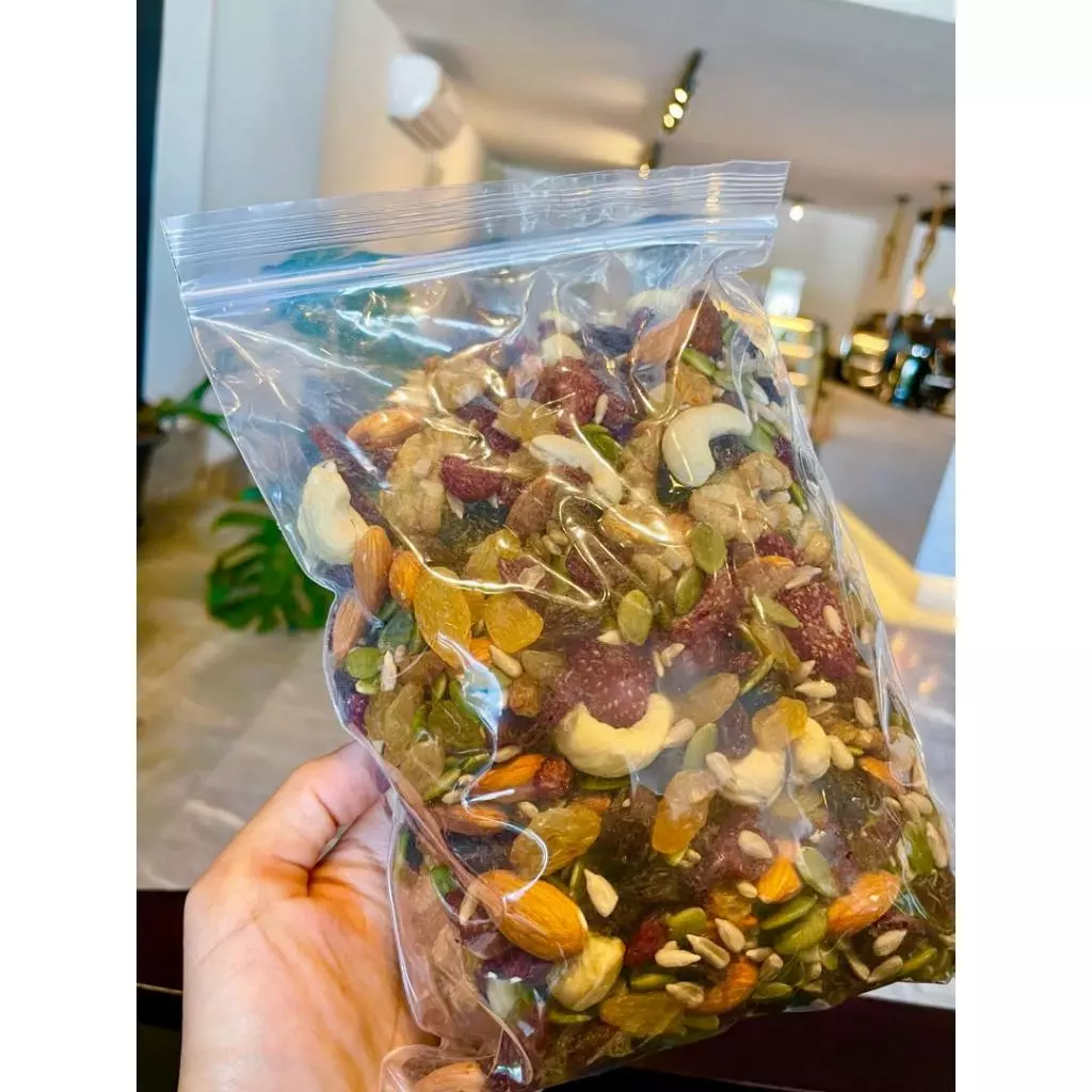 ถั่ว 9 เซียน ธัญพืชรวม อบกรุบกรอบ รสดั้งเดิม ออแกนิค ไม่น้ำมัน ไม่เนย VIP Mixed nuts thumbnail 5