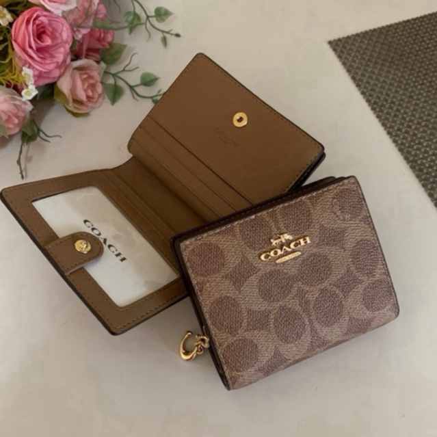 แท้ % (หลายสี) SNAP WALLET IN SIGNATURE CANVAS