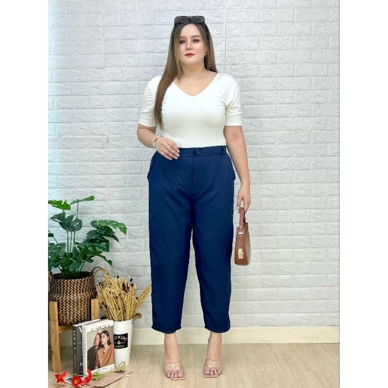 กางเกงขายาวสาวอวบ,สาว plus size กางเกงขายาว(ความยาวขา 38 นิ้ว) ผู้หญิง Lady Clothing Women Miss M.A.Closet