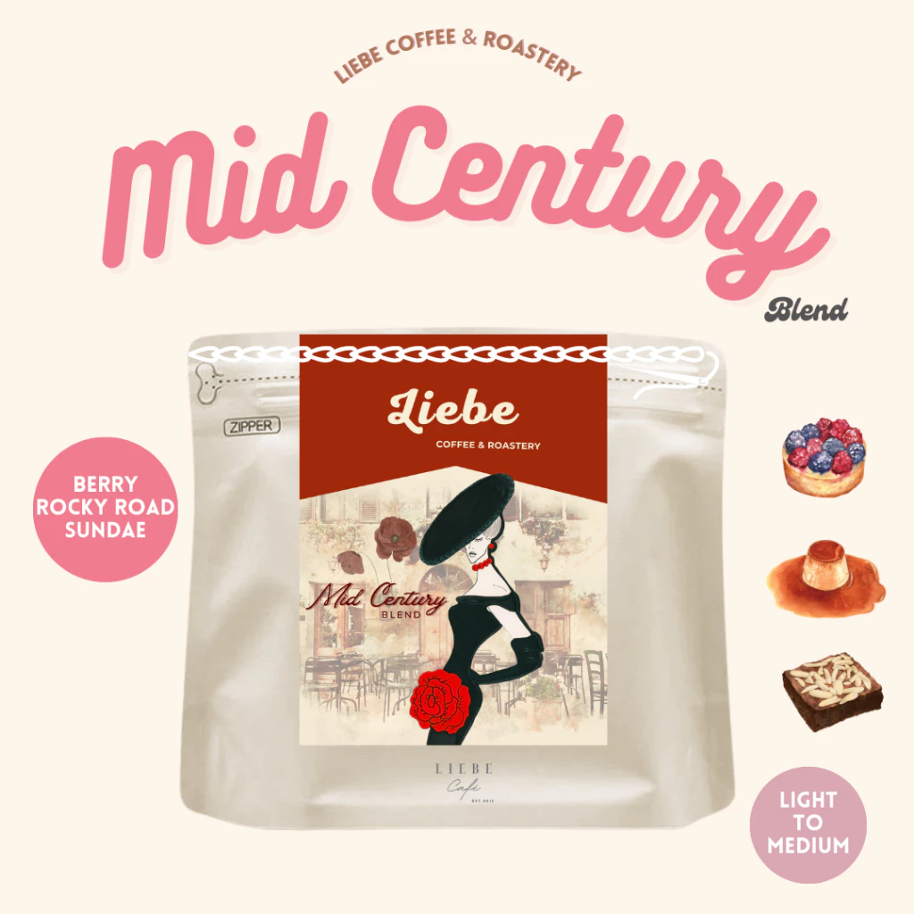 เมล็ดกาแฟ Mid - Century Blend เมล็ดกาแฟ Special Blend:Ethiopia Brazil Laos< Medium - Light Roast >