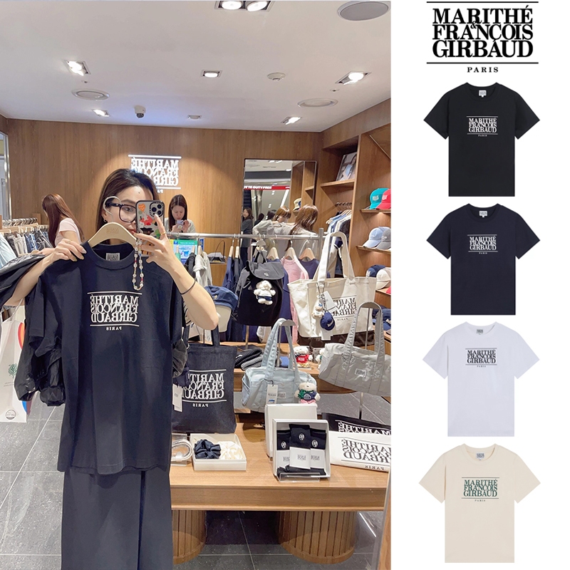 แท้ / พร้อมส่ง Marithe CLASSIC LOGO TEE T Shirt ของแท้ ผู้หญิง ไซส์ SM