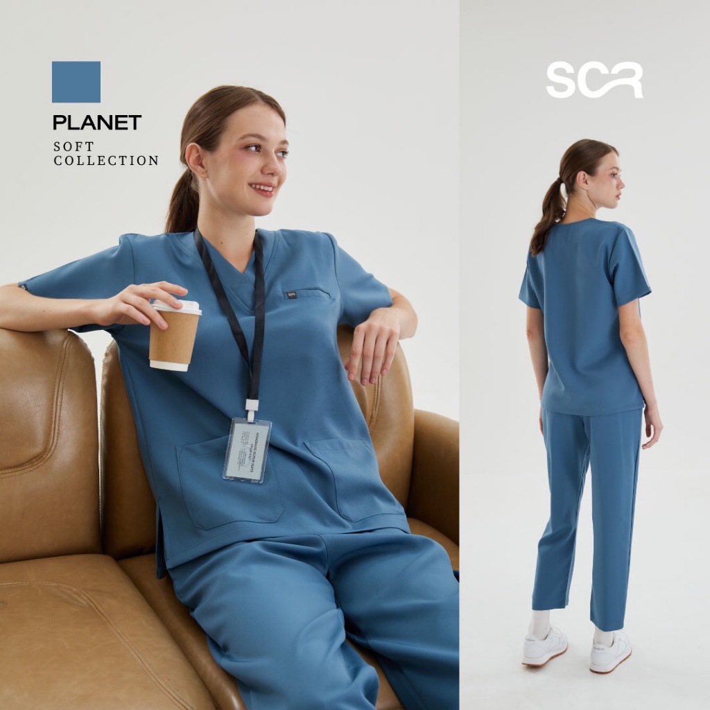 Scrub in | เสื้อ-กางเกงสครับ unisex สี Planet รุ่น Soft