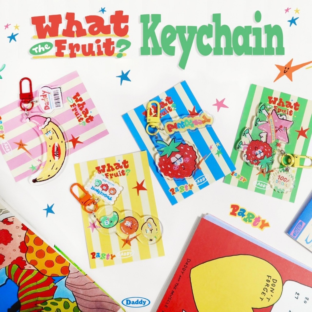 DADDY | What The Fruit Keychain พวงกุญแจลายผลไม้ สุดน่ารัก ราคา ถูกที่สุด ดีลบีเคเค